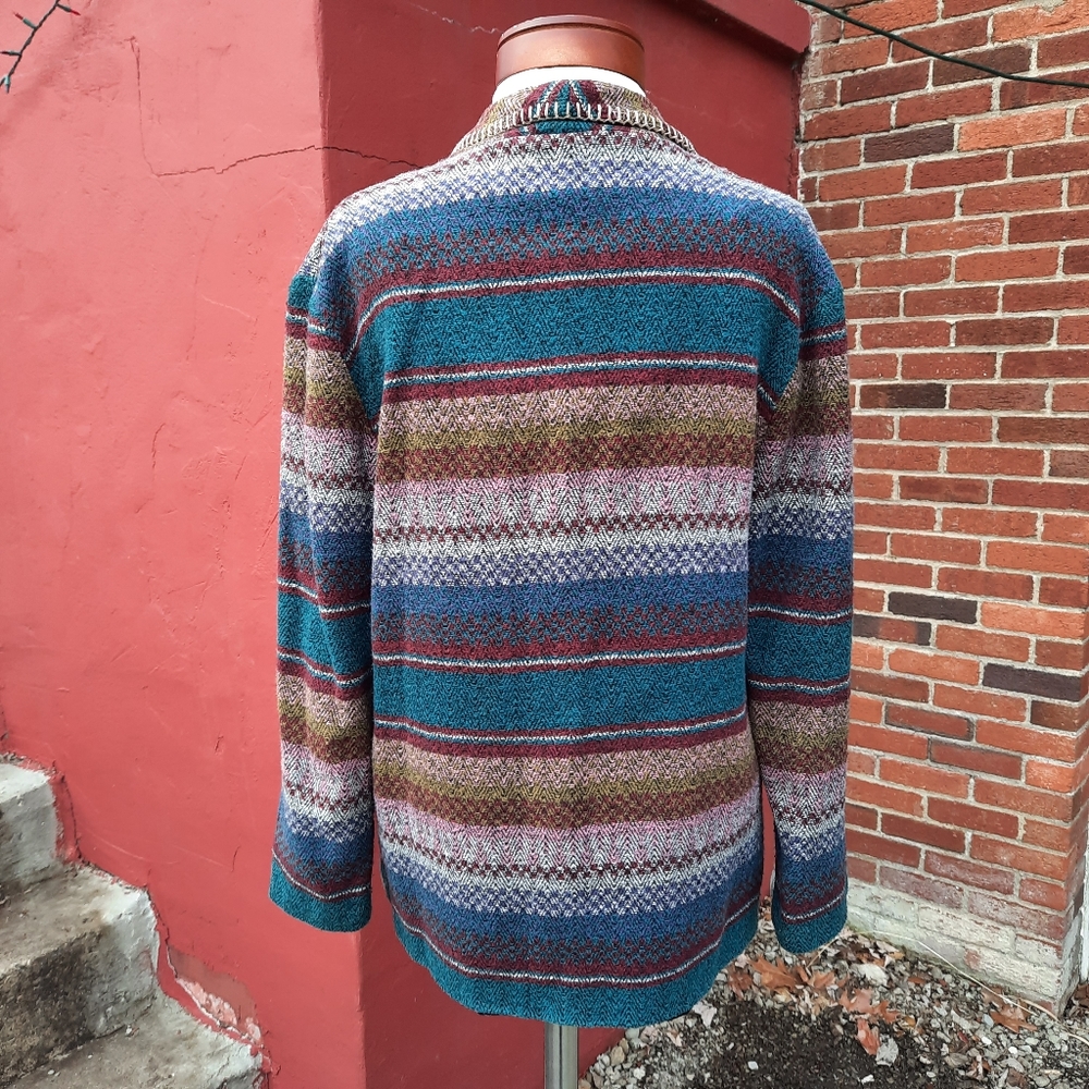 Vintage 90's Aztec Print Button Blazer Jacket - Picture 9 of 12